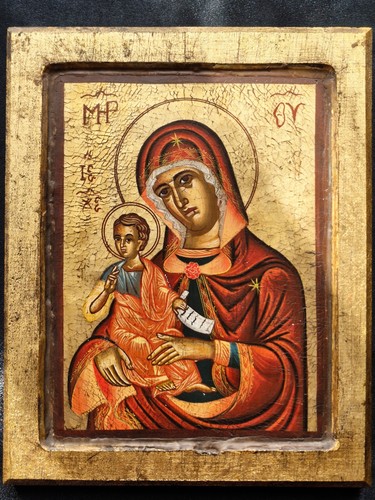 Griechische ikone maria mit - griechische,