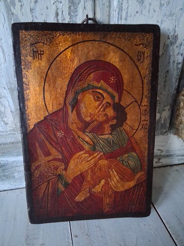 Ikone handgemalt auf holz - auf,