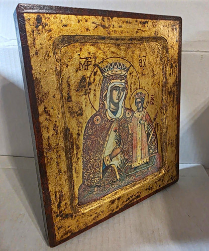 Antike ikone madonna mit - ikone,