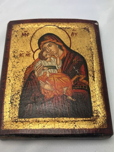 Handgemalte ikone maria mit - handgemalte,