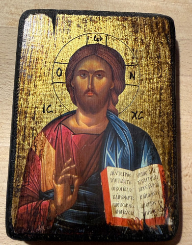 Handgearbeitete ikone auf holz - handgearbeitete,