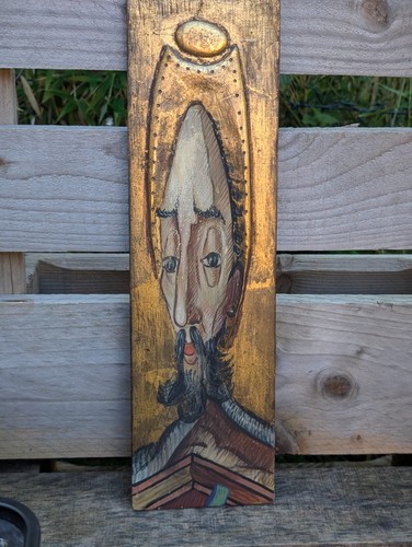 Wandbild holz ikonen heiliger - wandbild,