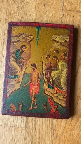 Byzantinische ikone taufe - taufe, jesu