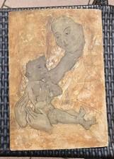 Tempera auf Holz Vintage Kunst