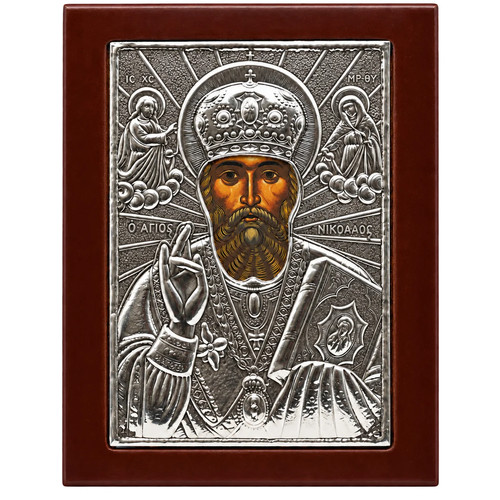 Ikone heiliger nikolaus metall - heiliger,