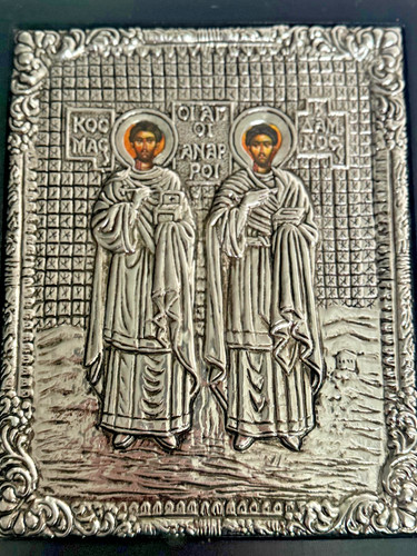 Byzantinische ikone kosmas - byzantinische,
