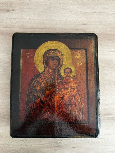 Antike ikone madonna mit kind - mit,
