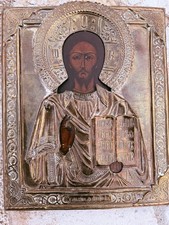 Echte Russische Metall-Ikone