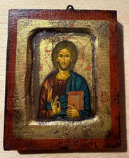 Handgearbeitete Ikone auf Holz