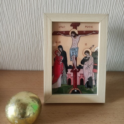 Die kreuzigung christi - christi,, ikone