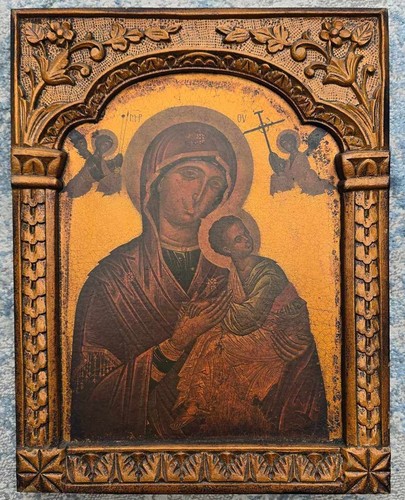 Byzantinische ikone maria - byzantinische,