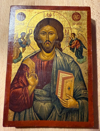 Handgearbeitete ikone auf holz - handgearbeitete,