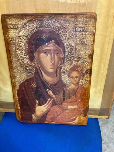 Ikone auf holz madonna - auf,