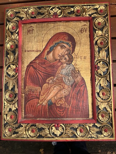 Ikone madonna maria mit - ikone,